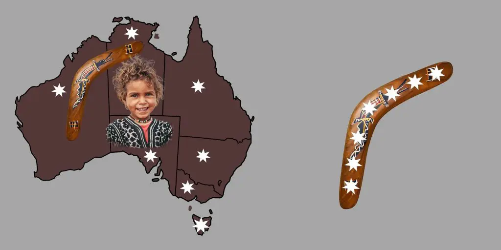 Australia Map with state boundries